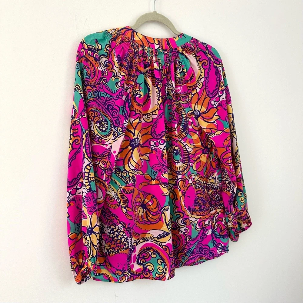 LILLY PULITZER Elsa Silk Blouse - Picture 5 of 13